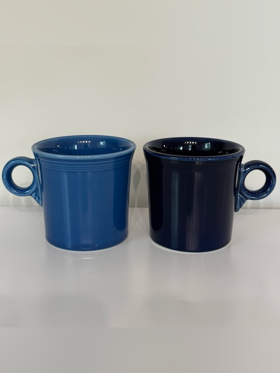 Fiesta Other - Set of 2 Fiesta O Ring-Handle Coffee Tea Mugs Blue & Navy Blue HLC